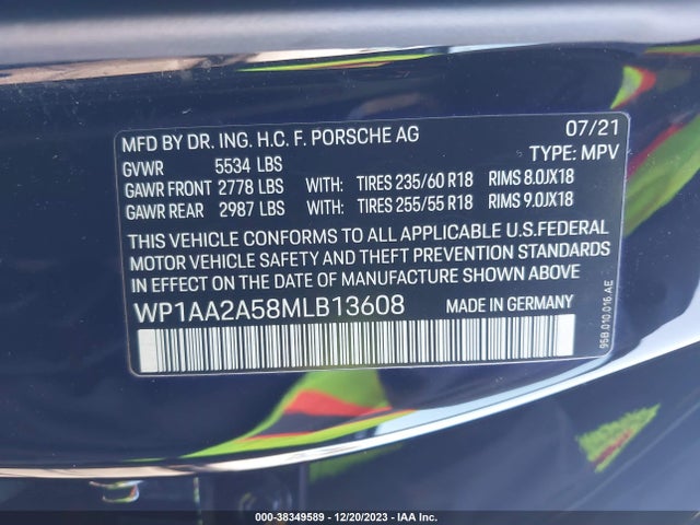 2021 PORSCHE MACAN WP1AA2A58MLB13608 Photo 8