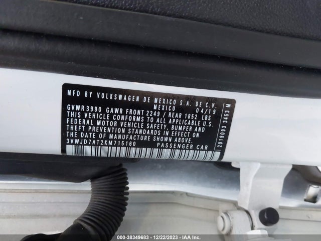 3VWJD7AT2KM715160 Volkswagen Beetle 2.0t Se
