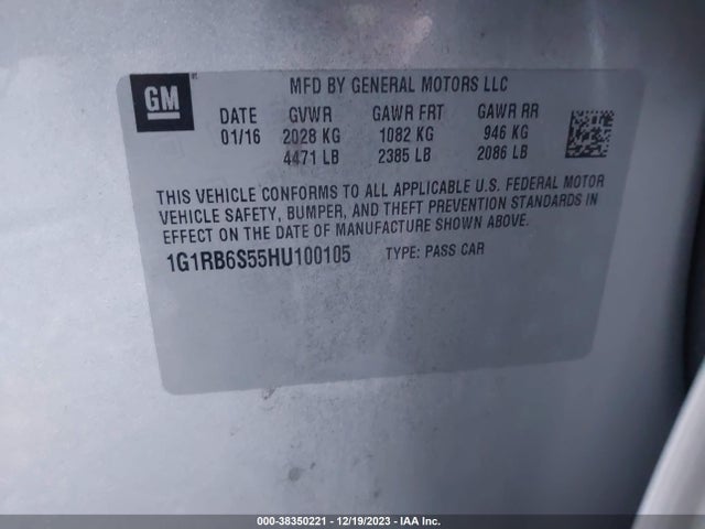 Chevrolet Volt Premier 2017 1G1RB6S55HU100105 Image 8