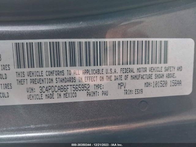3C4PDCAB6FT565952 Dodge JOURNEY SE