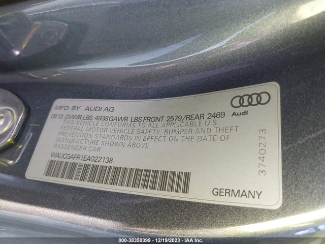 WAUCGAFR1EA022138 Audi S5 3.0t Premium Plus
