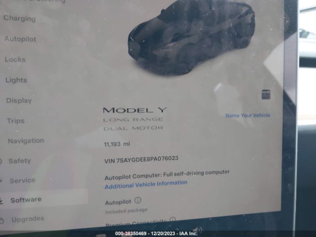 7SAYGDEE8PA076023 Tesla Model Y Awd/long Range Dual Motor All-wheel Drive