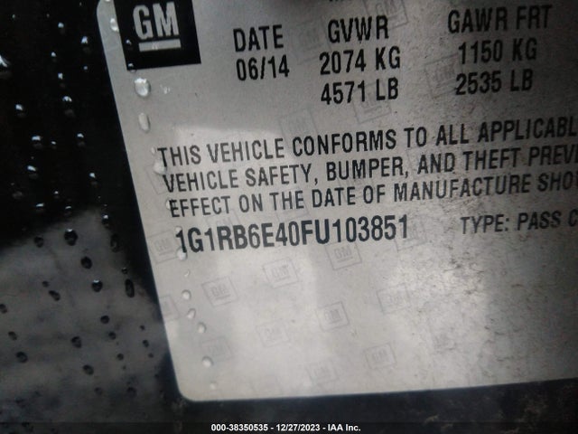Chevrolet Volt 2015 1G1RB6E40FU103851 Image 9
