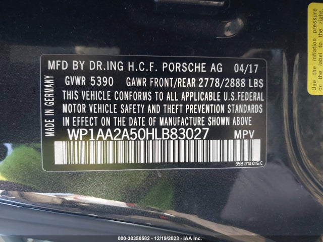 2017 PORSCHE MACAN WP1AA2A50HLB83027 Photo 8