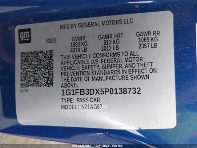 2023 CHEVROLET CAMARO 1G1FB3DX5P0138732 Photo 8