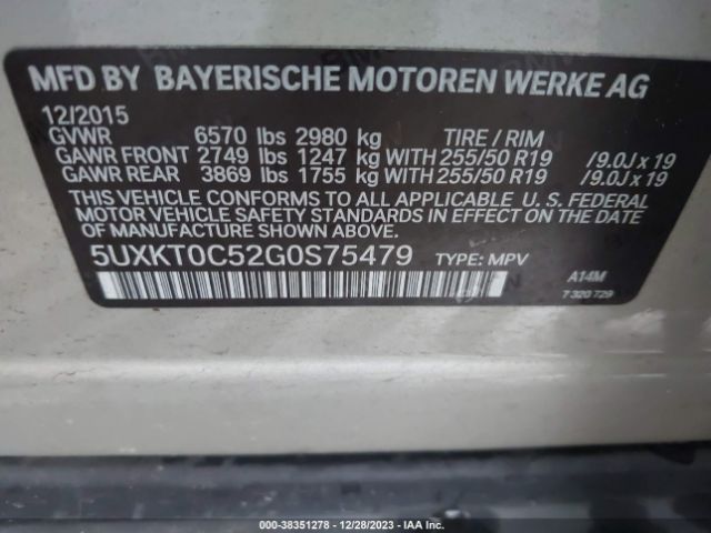5UXKT0C52G0S75479 BMW X5 Edrive Xdrive40e