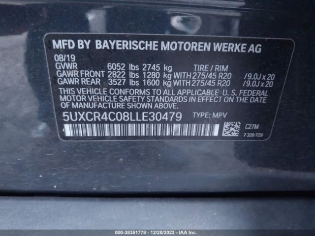 5UXCR4C08LLE30479 BMW X5 Sdrive40i