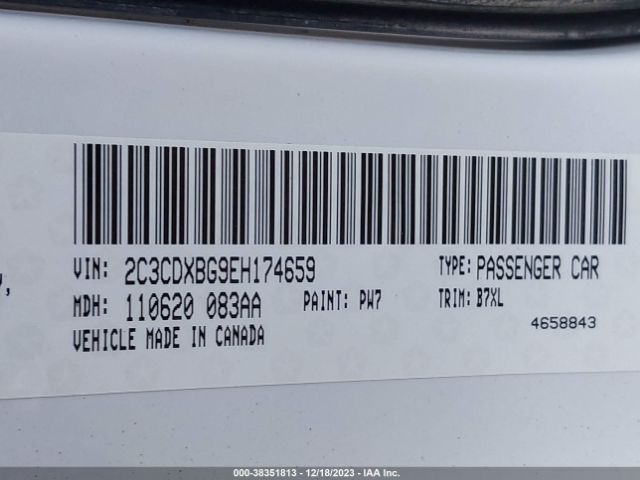 2C3CDXBG9EH174659 Dodge Charger Se