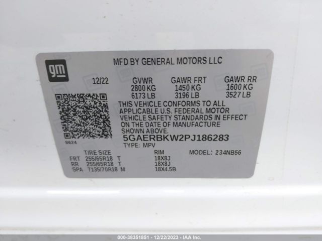 5GAERBKW2PJ186283 Buick Enclave Essence Fwd