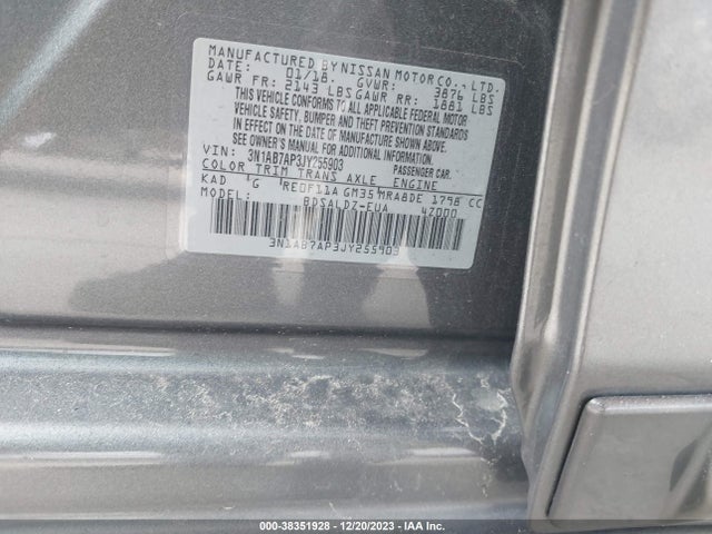 Nissan SENTRA SV 2018 3N1AB7AP3JY255903 Image 9