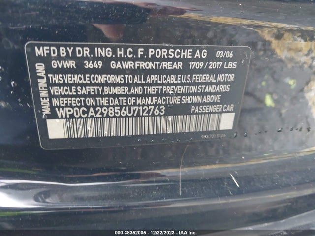 2006 PORSCHE BOXSTER WP0CA29856U712763 Photo 8