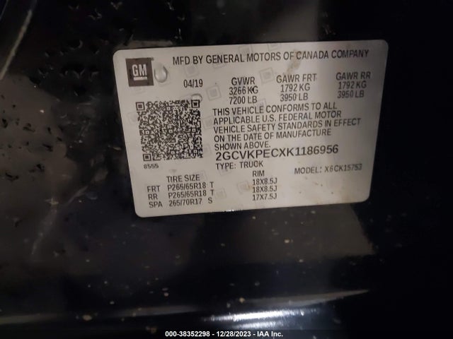 Chevrolet Silverado 1500 Ld Lt 2019 2GCVKPECXK1186956 Image 9