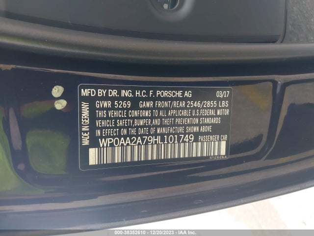 2017 PORSCHE PANAMERA WP0AA2A79HL101749 Photo 8