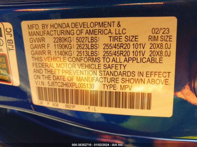 5J8TC2H6XPL005130 Acura Rdx A-spec Package