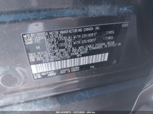Toyota Rav4 Xle 2022 2T3P1RFV0NC272197 Image 9