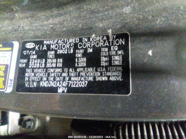 KNDJN2A24F7122037 KIA Soul