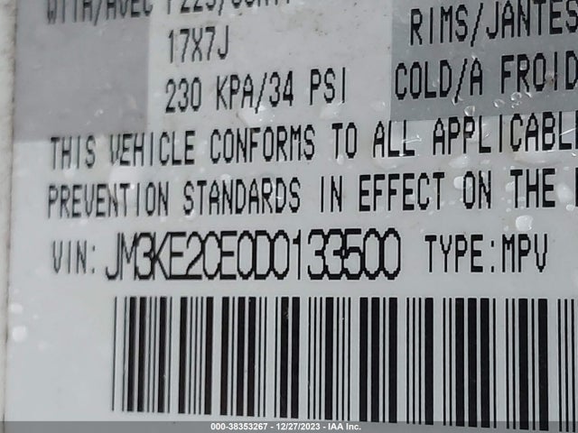 2013 MAZDA CX-5 TOURING VIN: JM3KE2CE0D0133500