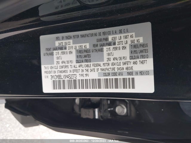 3MVDMBBLXNM452372 Mazda Cx-30 Select