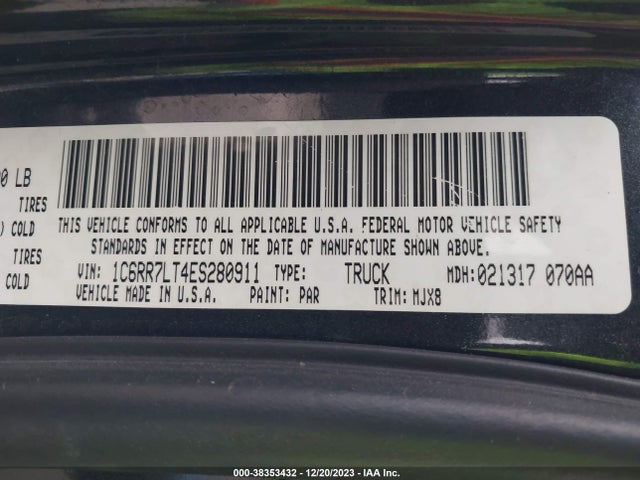 1C6RR7LT4ES280911 RAM 1500 Outdoorsman