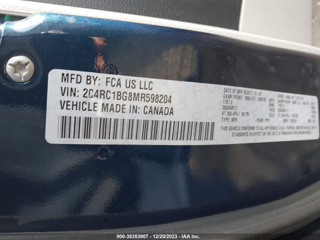 Chrysler Pacifica Touring L 2021 2C4RC1BG8MR598204 Image 9