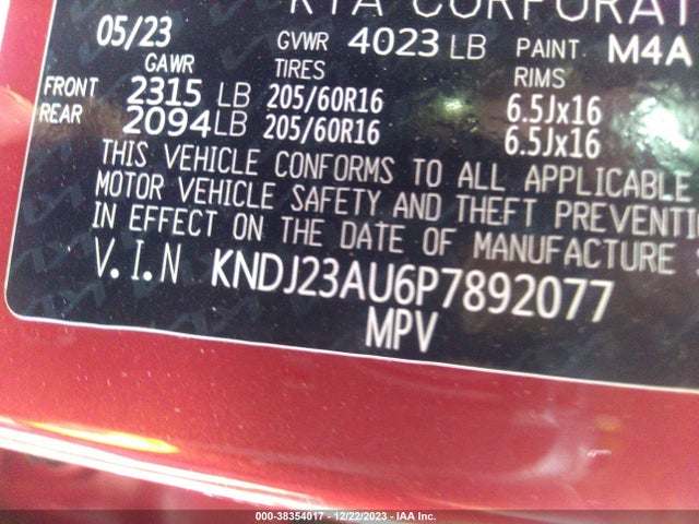 KIA SOUL LX 2023 KNDJ23AU6P7892077 Image 9