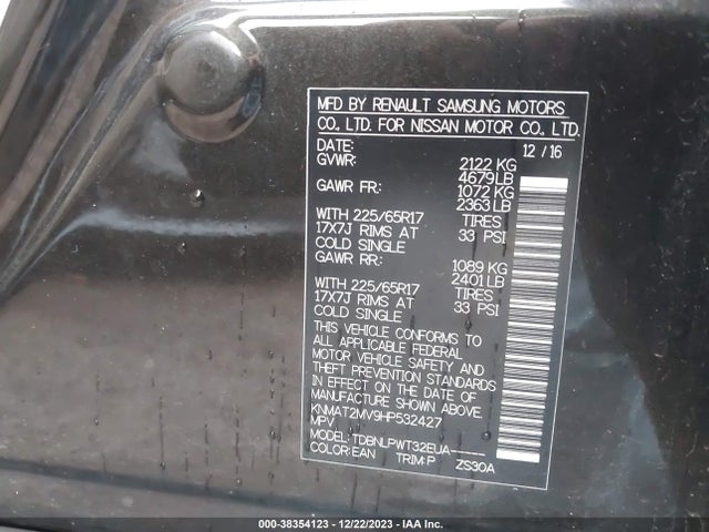 Nissan ROGUE S 2017 KNMAT2MV9HP532427 Image 9
