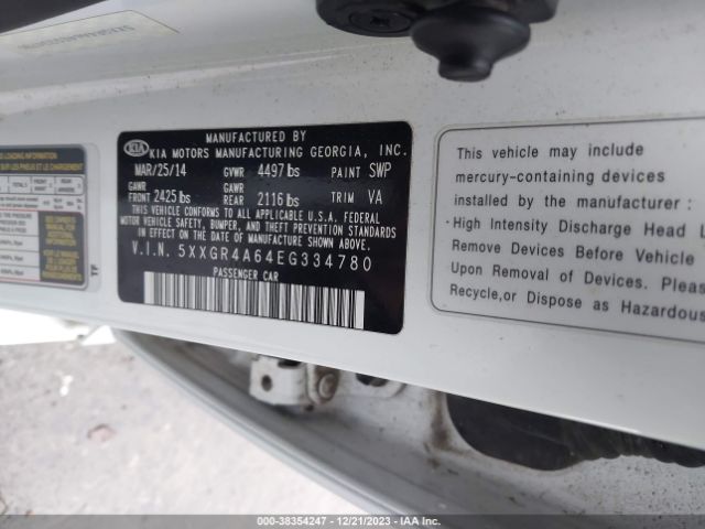 5XXGR4A64EG334780 KIA Optima Sx Turbo