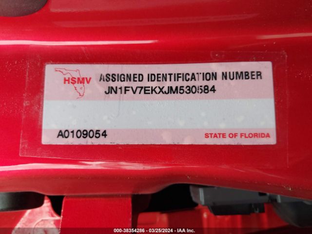 JN1FV7EKXJM530584 Infiniti Q60 3.0t Red Sport 400