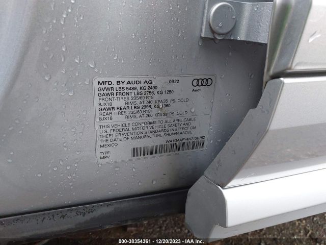 WA1GAAFY4N2136782 Audi Q5 Premium 45 Tfsi S Line Quattro S Tronic