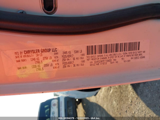 2014 DODGE JOURNEY SE VIN: 3C4PDCAB7ET154655