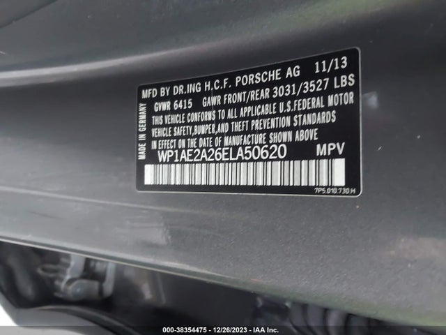 2014 PORSCHE CAYENNE HYBRID WP1AE2A26ELA50620 Photo 8