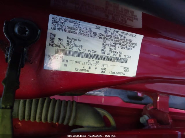 2014 FORD FOCUS SE VIN: 1FADP3F22EL125486