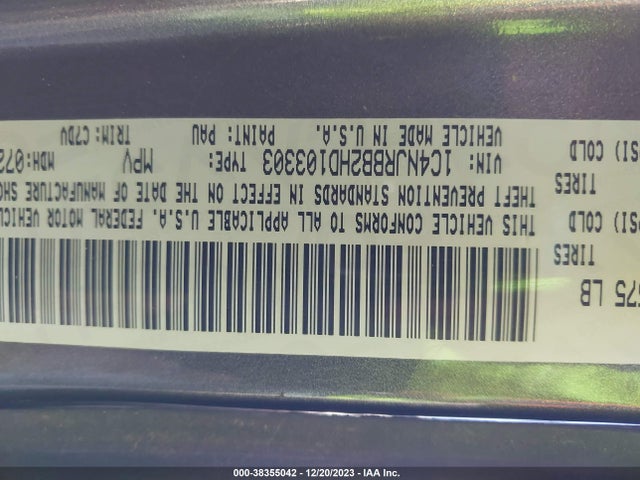 1C4NJRBB2HD103303 Jeep Patriot Sport 4x4