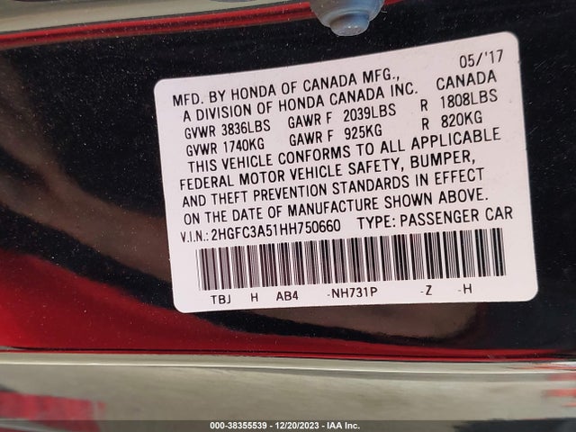 Honda CIVIC SI 2017 2HGFC3A51HH750660 Image 9