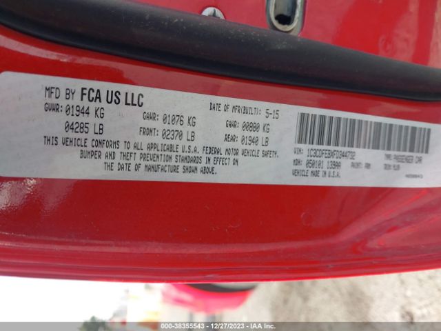 1C3CDFEBXFD344732 Dodge DART GT