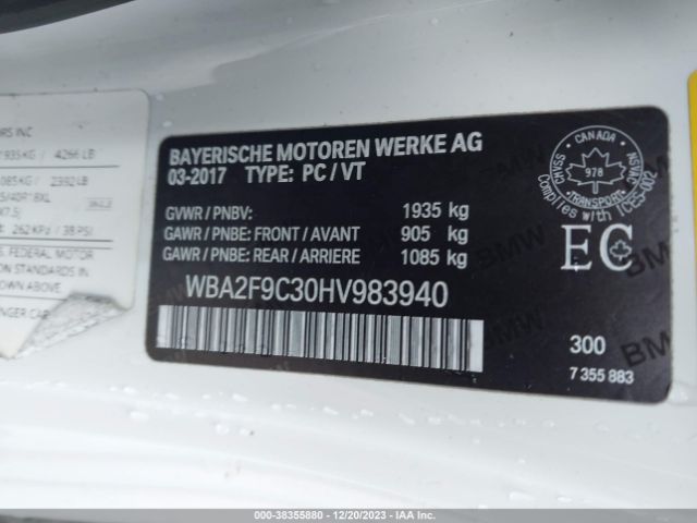 WBA2F9C30HV983940 BMW 230I