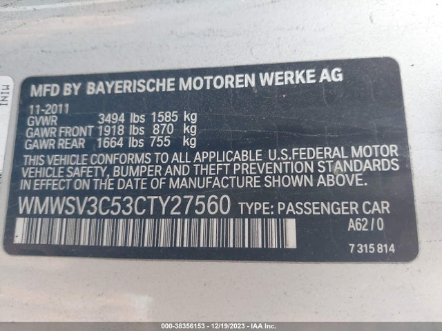 2012 MINI COOPER S WMWSV3C53CTY27560 Photo 8