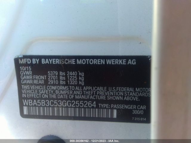 WBA5B3C53GG255264 BMW 535i Xdrive