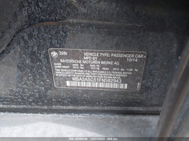 WBA3A5G51FNS82943 BMW 328I