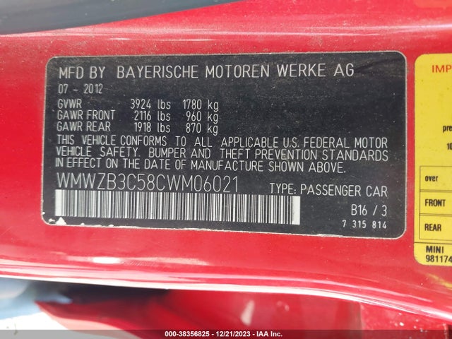 2012 MINI COOPER COUNTRYMAN WMWZB3C58CWM06021 Photo 8