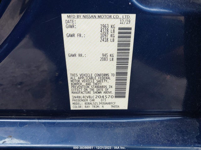 Nissan Altima 2020 1N4BL4CV8LC204570 Image 25