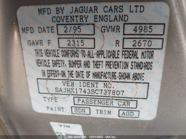 1995 JAGUAR XJ6 SAJHX1743SC737807 Photo 8