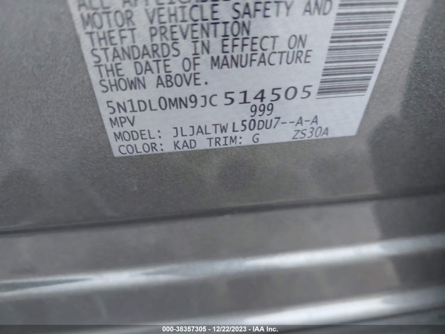 5N1DL0MN9JC514505 Infiniti QX60