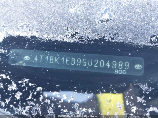 4T1BK1EB9GU204989 Toyota AVALON XLE