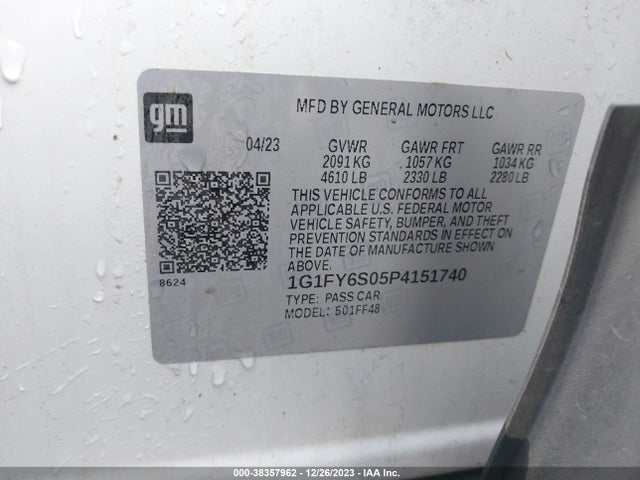 Chevrolet Bolt Euv Fwd Lt 2023 1G1FY6S05P4151740 Image 9