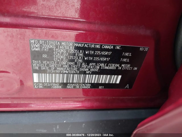 Toyota RAV4 LE 2021 2T3H1RFV9MW108478 Image 9