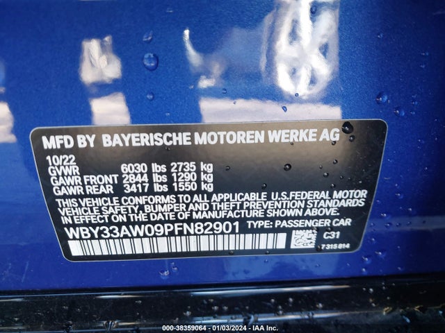 BMW I4 M50 2023 WBY33AW09PFN82901 Image 9