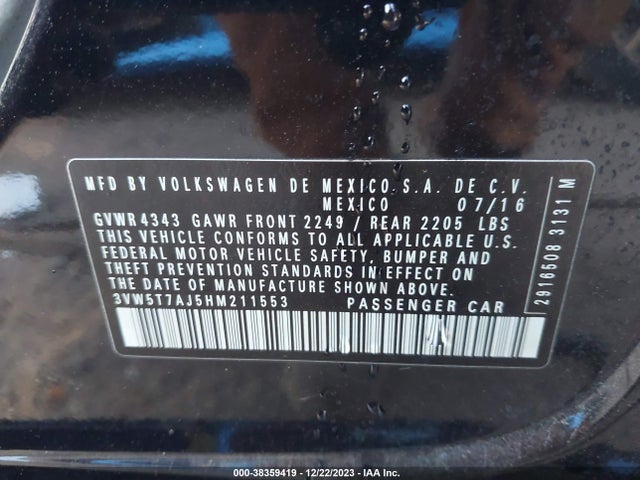 3VW5T7AJ5HM211553 Volkswagen JETTA GLI