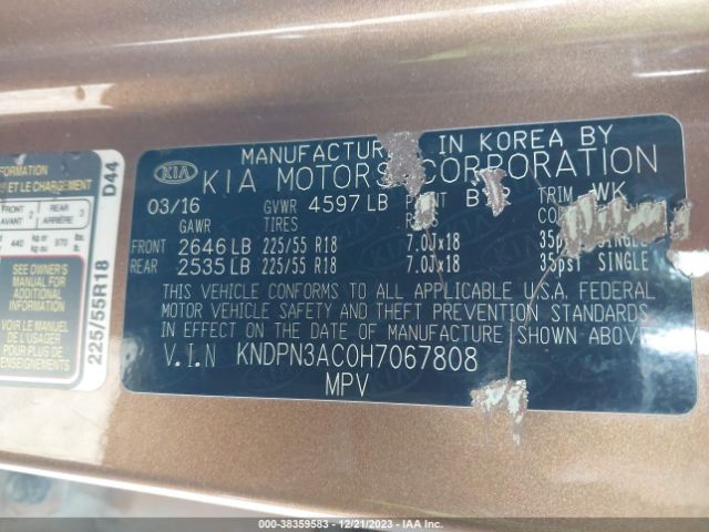 2017 KIA SPORTAGE KNDPN3AC0H7067808 Photo 8