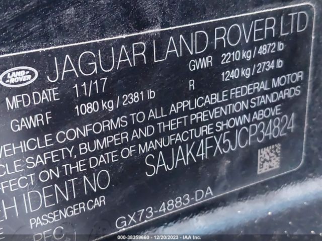 SAJAK4FX5JCP34824 Jaguar Xe 25t Prestige